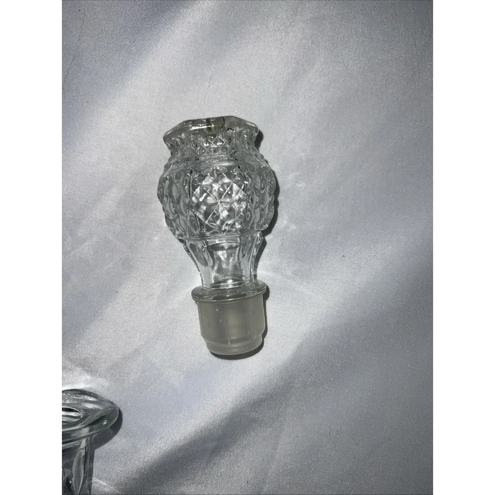 Vintage Anchor Hocking 32oz Glass‎ Wexford Pattern Decanter Bottle & Stopper